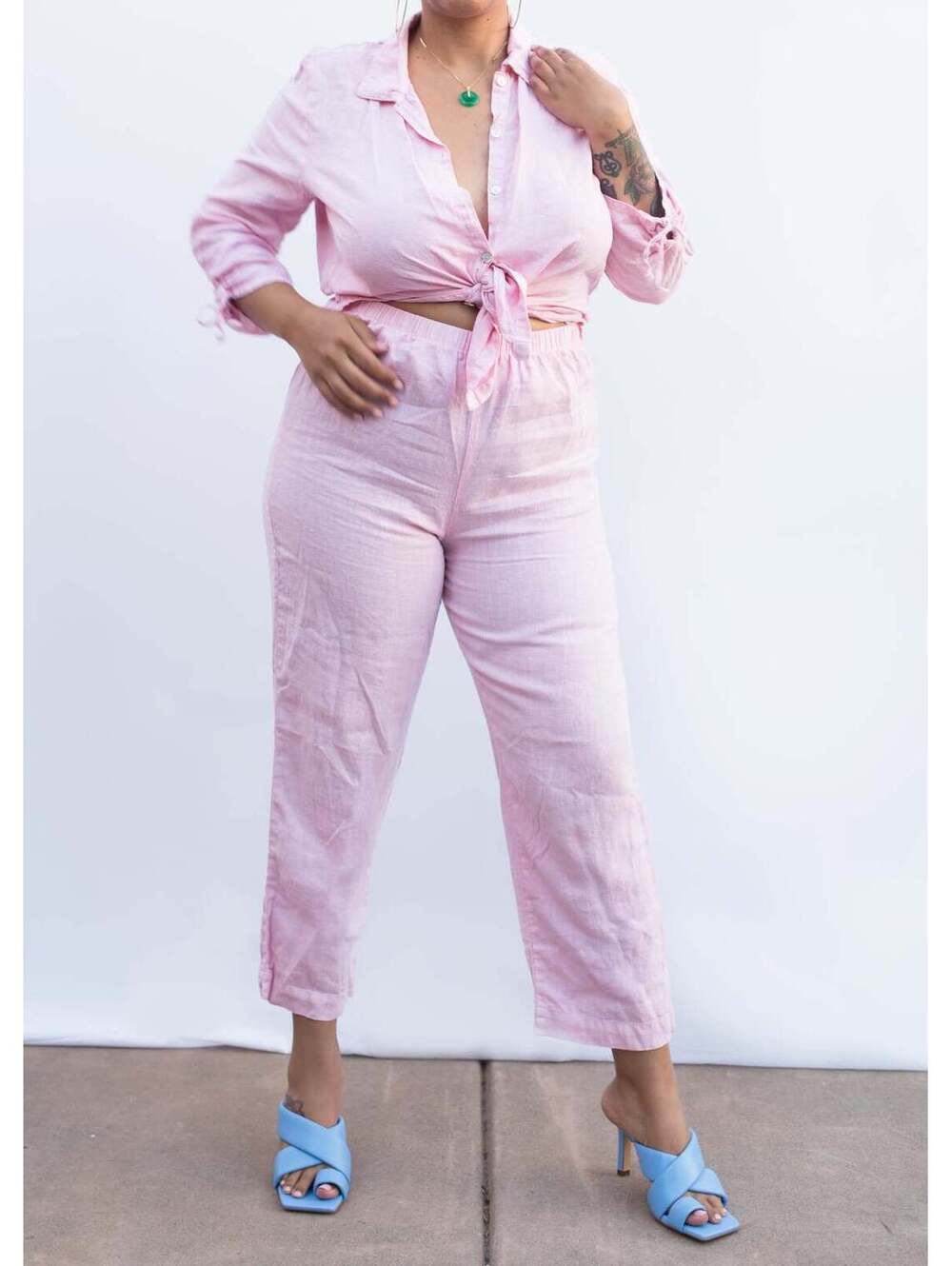 Hot Cotton Linen 2 Piece